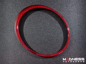 Jaguar F-TYPE Interior Trim - Carbon Fiber - Instrument Cluster Trim Rings - Red Candy
